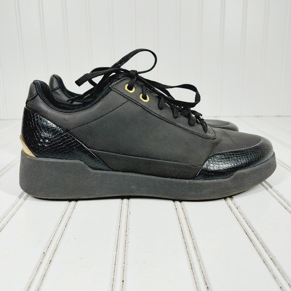 Ryka Paola Black Snakeskin Print Lace Up Athleisure Walking Sneakers I664 - Picture 5 of 12